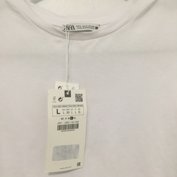 Zara size large, white crop top, new with tags, y2k - Picture 7 of 7